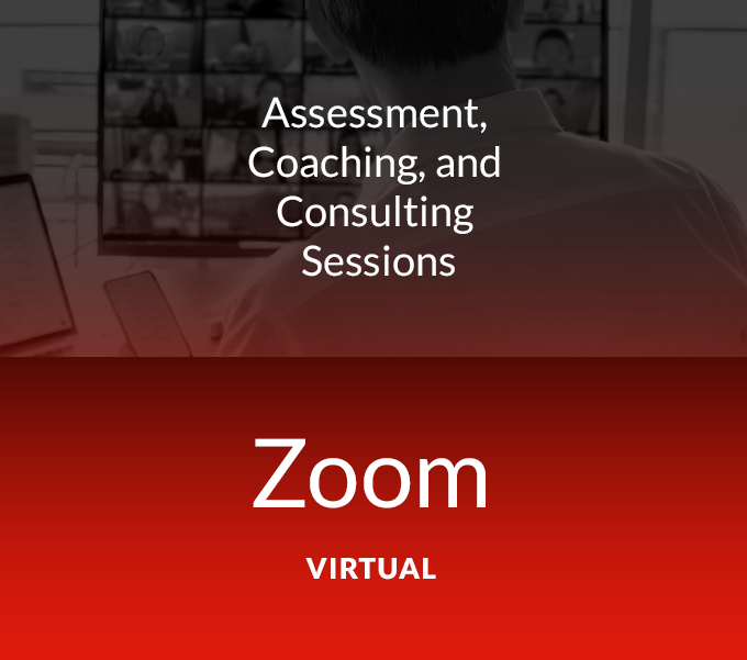 Assessment, Coaching, and Consulting Sessions via Zoom - Virtual