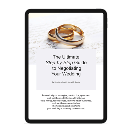 Cover page of The Wedding Negotiation Guide e-book